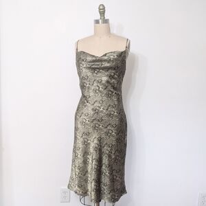 (16) vtg late 1990s era old navy bias cut romantic night out dress